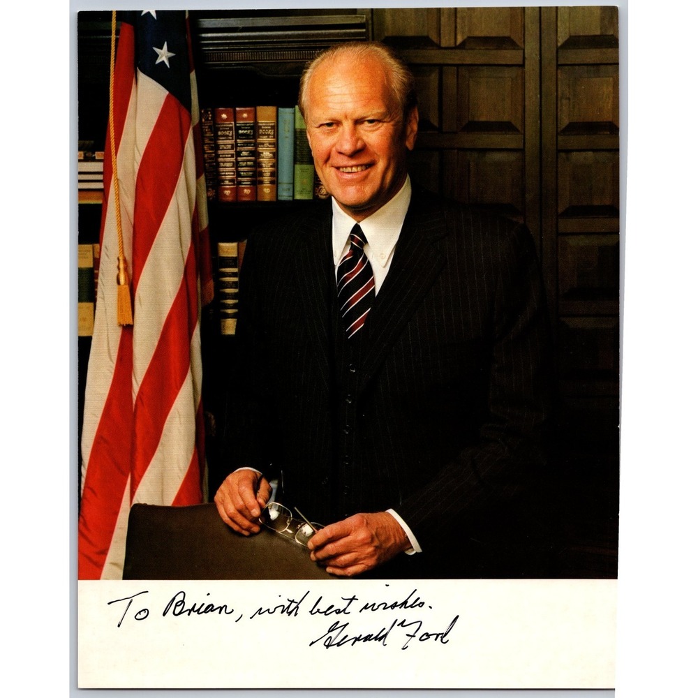 President Gerald Ford Hand Signed 8x10 Photo - Politics -‎ Personalized